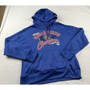 Chicago Cubs GIII 4Her Carl Banks 2016 World Series Champions Hoodie Womens M